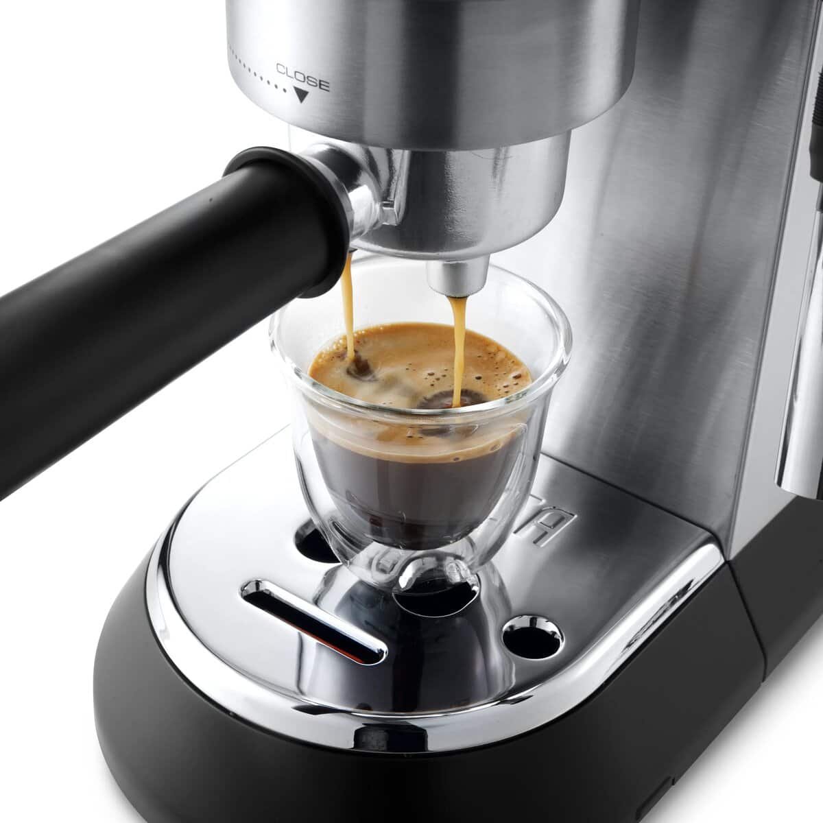 De'Longhi Dedica Style EC685.M Pump Espresso Coffee Machine, 15 Bar, 1.1L Tank, Milk Frother - Silver