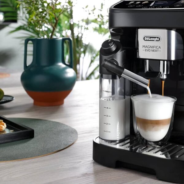 De'Longhi Magnifica Evo Next ECAM310.60.B Bean to Cup Coffee Machine – LatteCrema Hot, 10 Drinks – Black