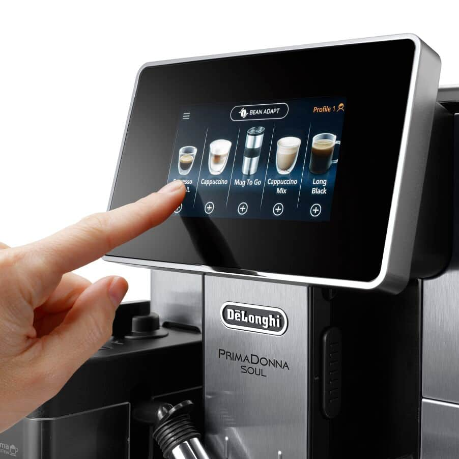 DeLonghi ECAM610.75.M Primadonna Soul Fully Automatic Bean to Cup Coffee Machine Metal Black