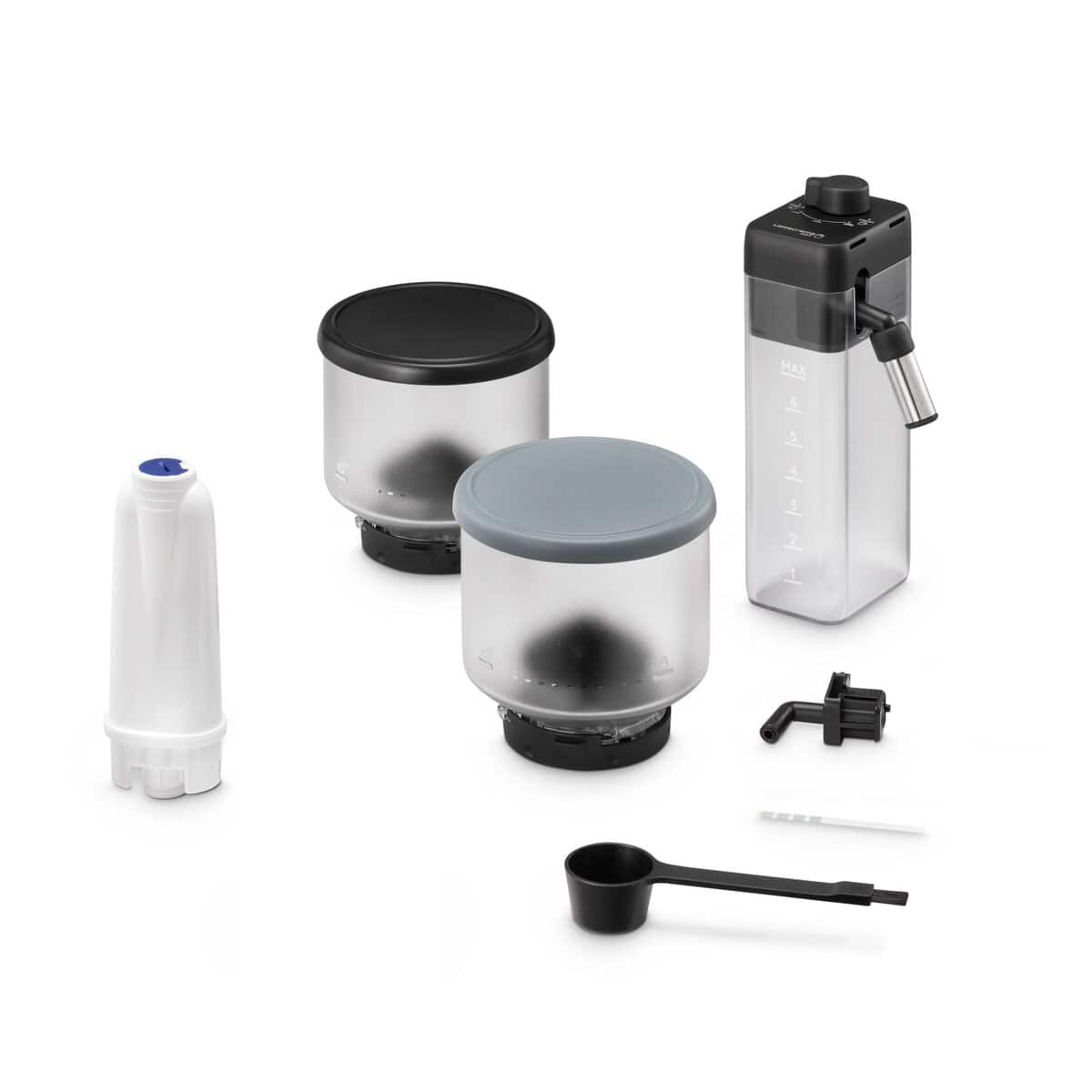 De'Longhi Rivelia EXAM440.55.B Bean to Cup Coffee Machine, LatteCrema Hot, 16 Drinks, 19 Bar, Onyx Black