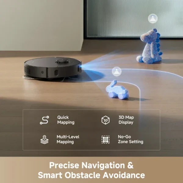 Dreame D30 Ultra Robot Vacuum & Mop, 25,000Pa Suction, Auto-Empty & Mop-Washing Dock, 230-Min Runtime, Black
