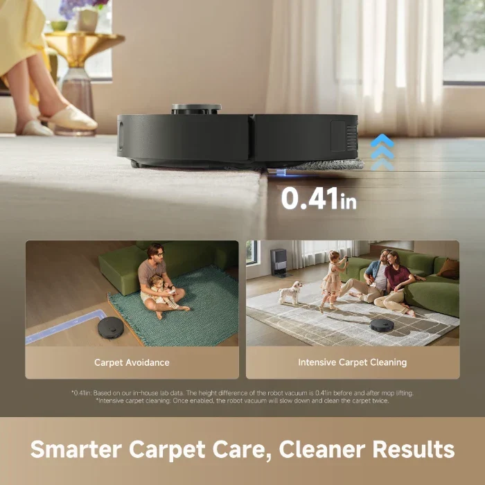 Dreame D30 Ultra Robot Vacuum & Mop, 25,000Pa Suction, Auto-Empty & Mop-Washing Dock, 230-Min Runtime, Black