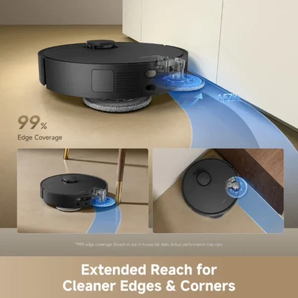 Dreame D30 Ultra Robot Vacuum & Mop, 25,000Pa Suction, Auto-Empty & Mop-Washing Dock, 230-Min Runtime, Black