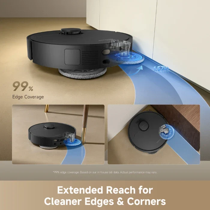 Dreame D30 Ultra Robot Vacuum & Mop, 25,000Pa Suction, Auto-Empty & Mop-Washing Dock, 230-Min Runtime, Black