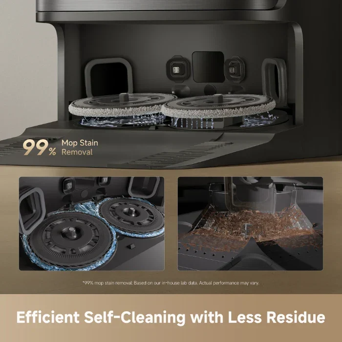 Dreame D30 Ultra Robot Vacuum & Mop, 25,000Pa Suction, Auto-Empty & Mop-Washing Dock, 230-Min Runtime, Black