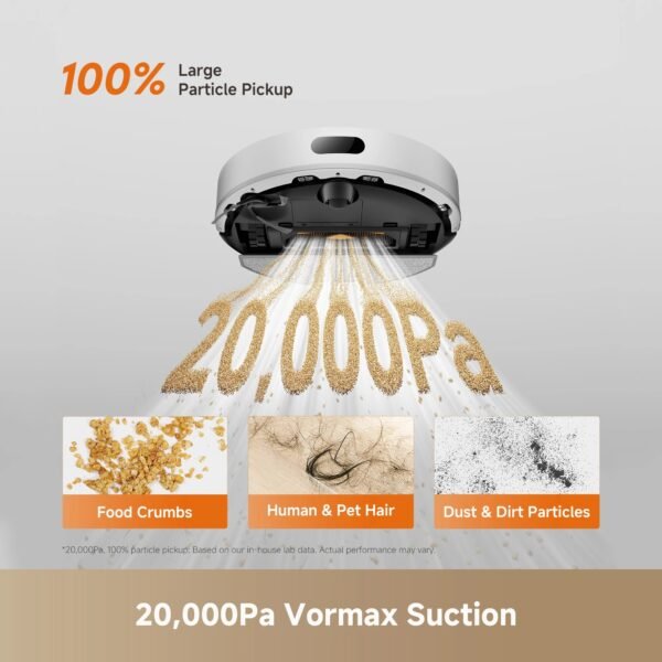 Dreame D20 Air Plus RLF41GD Robot Vacuum & Mop – 20,000Pa, LiDAR, Auto-Empty Base – White