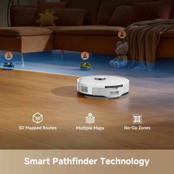 Dreame D20 Air Plus RLF41GD Robot Vacuum & Mop – 20,000Pa, LiDAR, Auto-Empty Base – White
