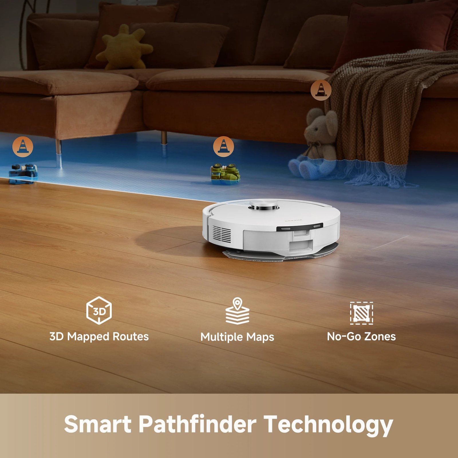 Dreame D20 Air Plus RLF41GD Robot Vacuum & Mop – 20,000Pa, LiDAR, Auto-Empty Base – White