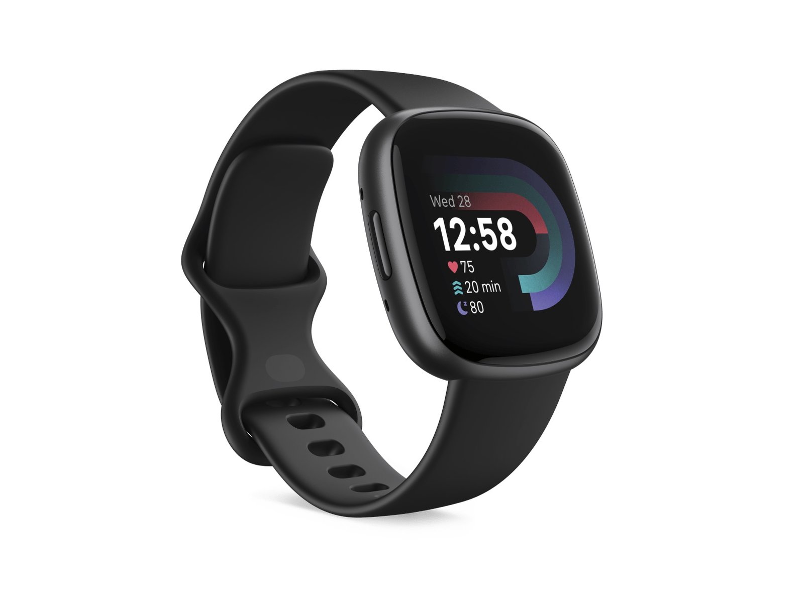Fitbit Versa 4 Smartwatch 40.5mm Bluetooth Black/Graphite Aluminium – Built-in GPS, 6+ Day Battery