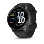 Garmin Venu 4 GPS Smartwatch 45mm Bluetooth Slate with Black Band – 1.4" AMOLED, ECG, LED Flashlight