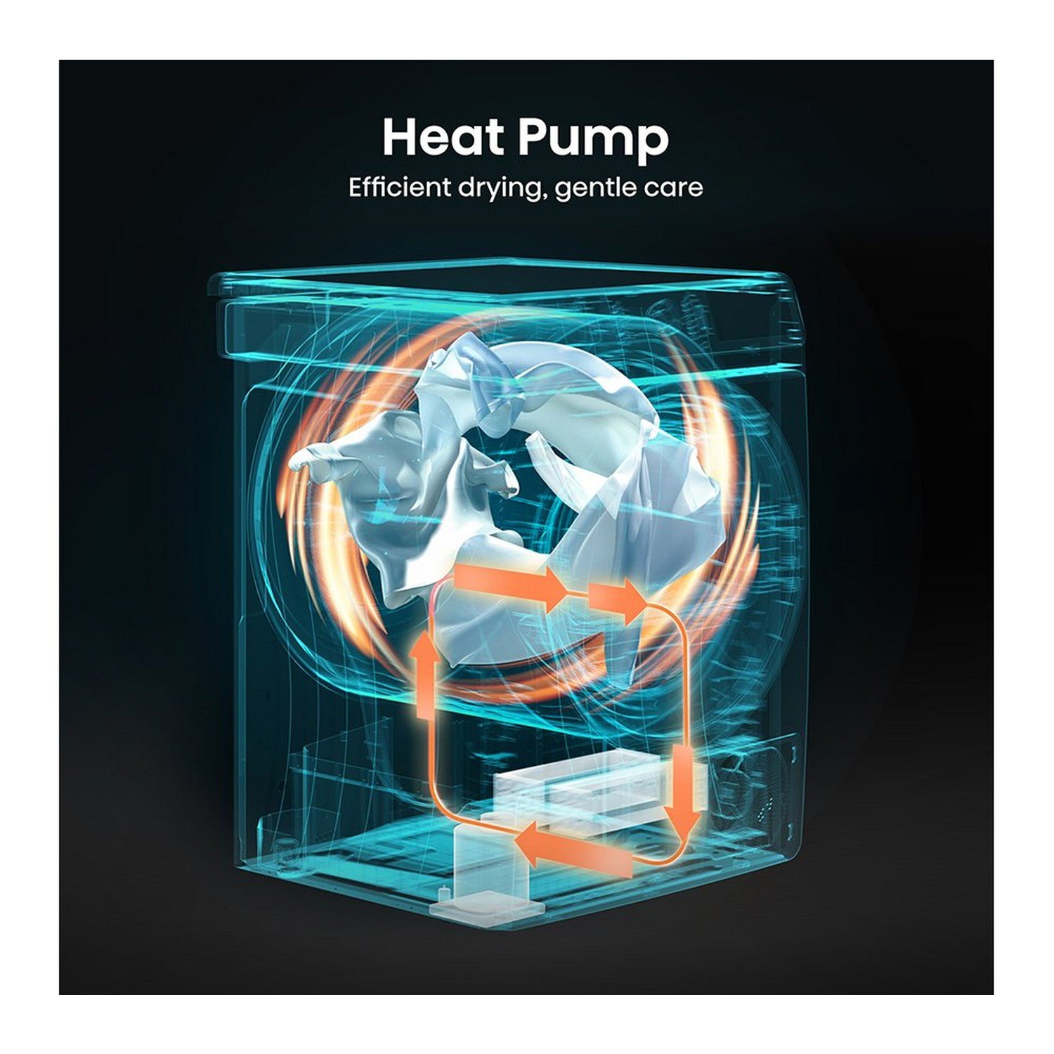 Hisense 1Q Series DH1Q802BW2 8kg Heat Pump Tumble Dryer, A++ Energy Rating, 16 Programmes, White