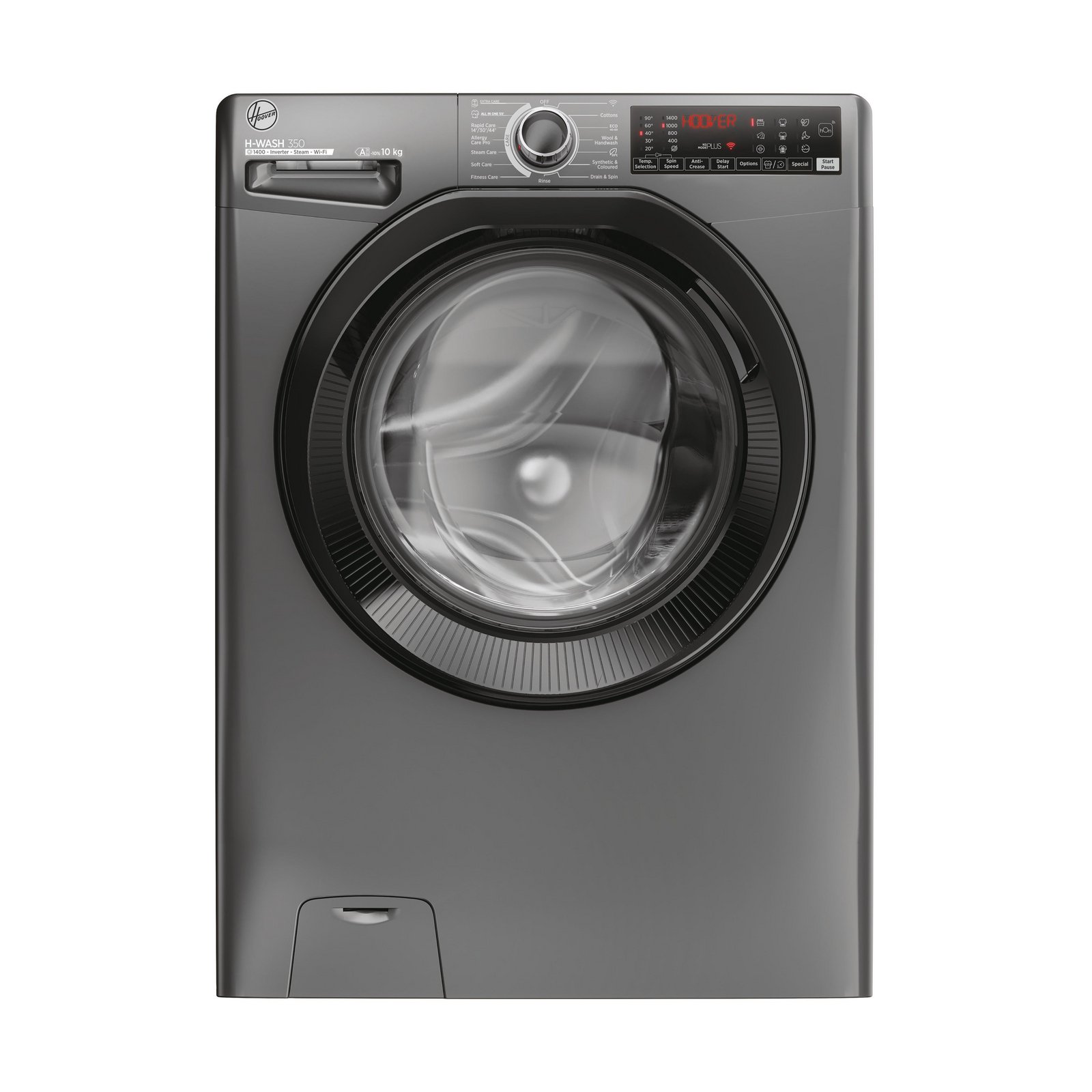 Hoover H-WASH 350 H3WPS4106TAMBR80 10kg 1400 Spin Washing Machine, Wi-Fi, Steam – Graphite