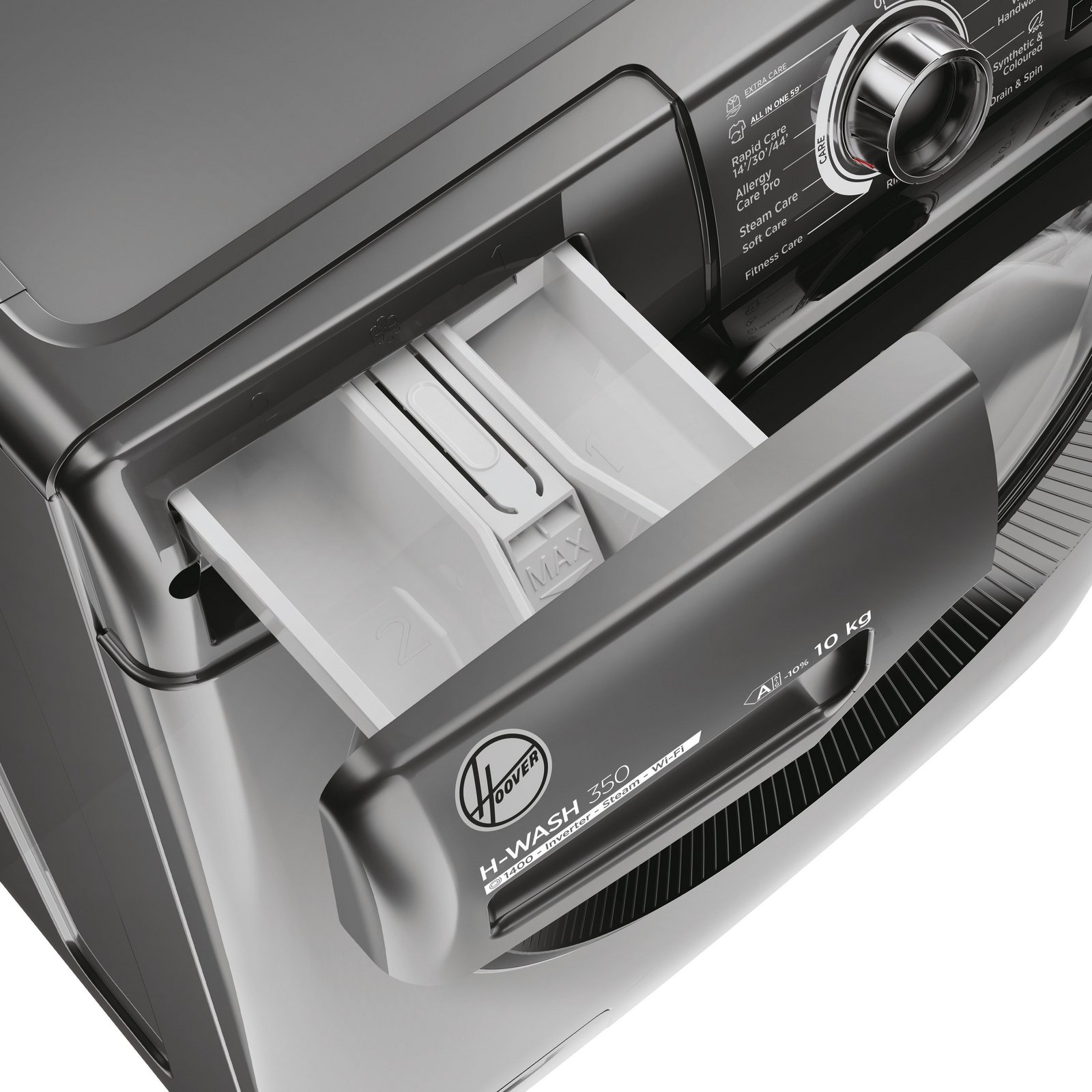 Hoover H-WASH 350 H3WPS4106TAMBR80 10kg 1400 Spin Washing Machine, Wi-Fi, Steam – Graphite