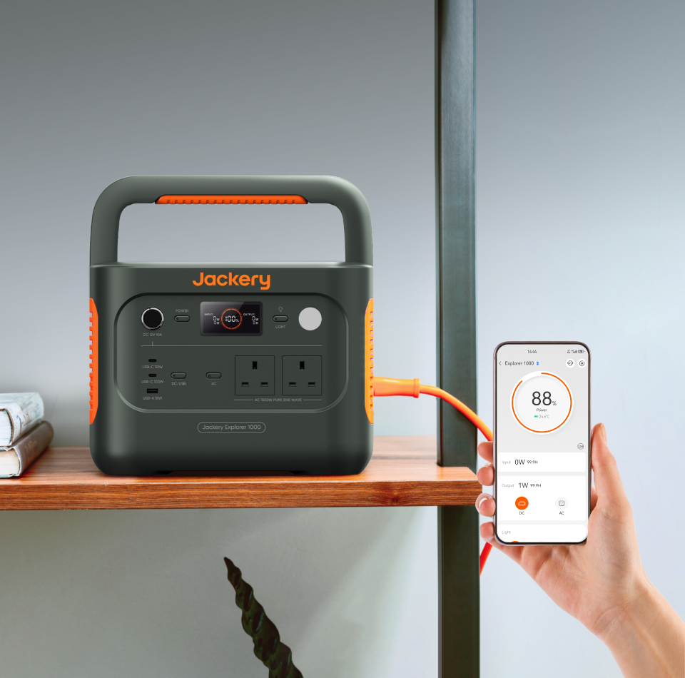 Jackery Explorer 1000 v2 Portable Power Station, 1070Wh LiFePO4, 1500W AC Output, 1-Hour Emergency Charge