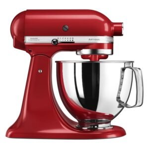KitchenAid Artisan 5KSM125BER Tilt-Head Stand Mixer, 4.7L Bowl, 300W, 10 Speeds, Empire Red