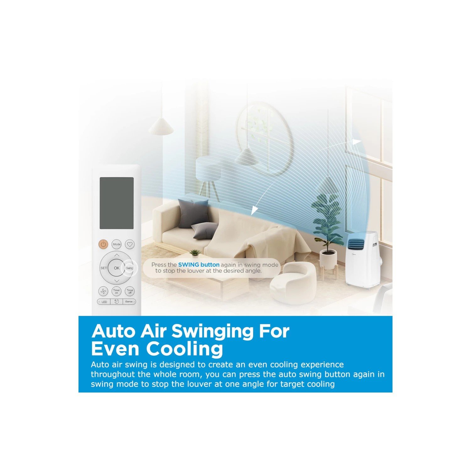 Midea Smart MPPFB1-12CRN7 12000 BTU Portable Air Conditioner, Wi-Fi & App, Alexa/Google, Window Kit