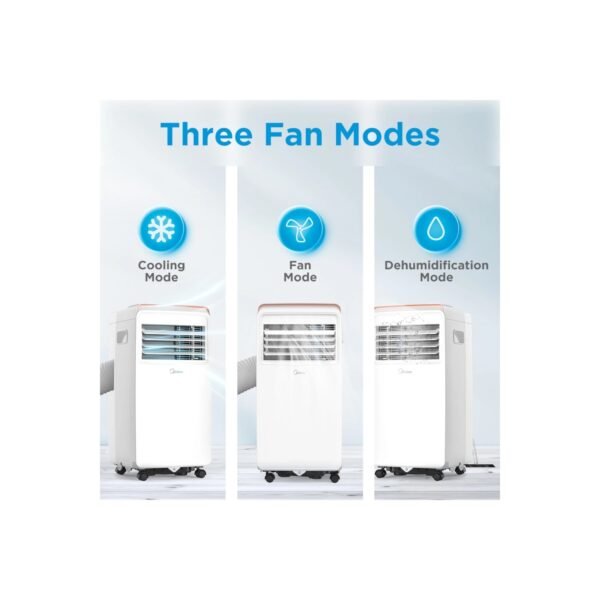 Midea MPPHA-09CRN7 9000 BTU Portable Air Conditioner, 3-in-1 Cool, Fan & Dehumidify, 24h Timer, Remote
