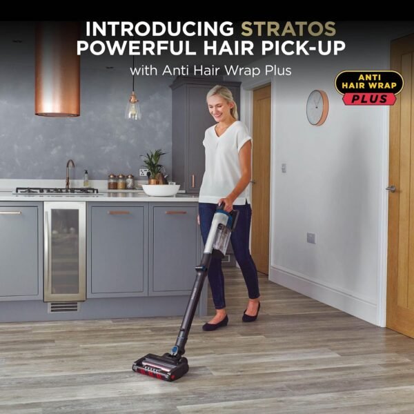 Shark Stratos Pet Pro Cordless Stick Vacuum IZ402UKTSB, Anti Hair Wrap Plus, Clean Sense IQ, Up to 60 Min